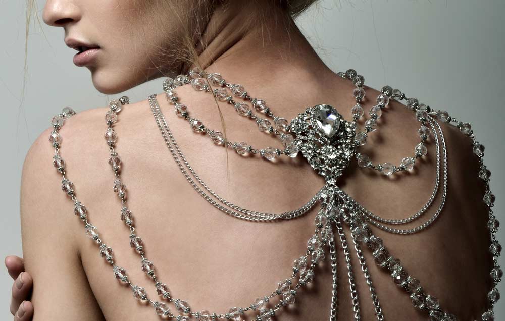Körperkette Silber mit Perlen (de.depositphotos.com)